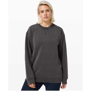 Lululemon All Yours Crew Sweatshirt Sandwash‎ Graphite Grey Modal Athleisure 4
